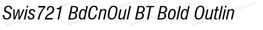 Swis721 BdCnOul BT Bold Outline字体转换